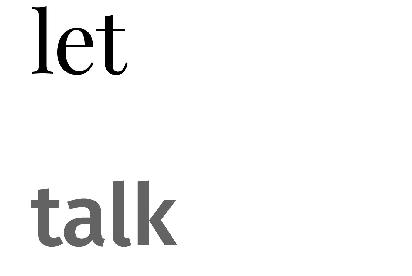 let the design talk